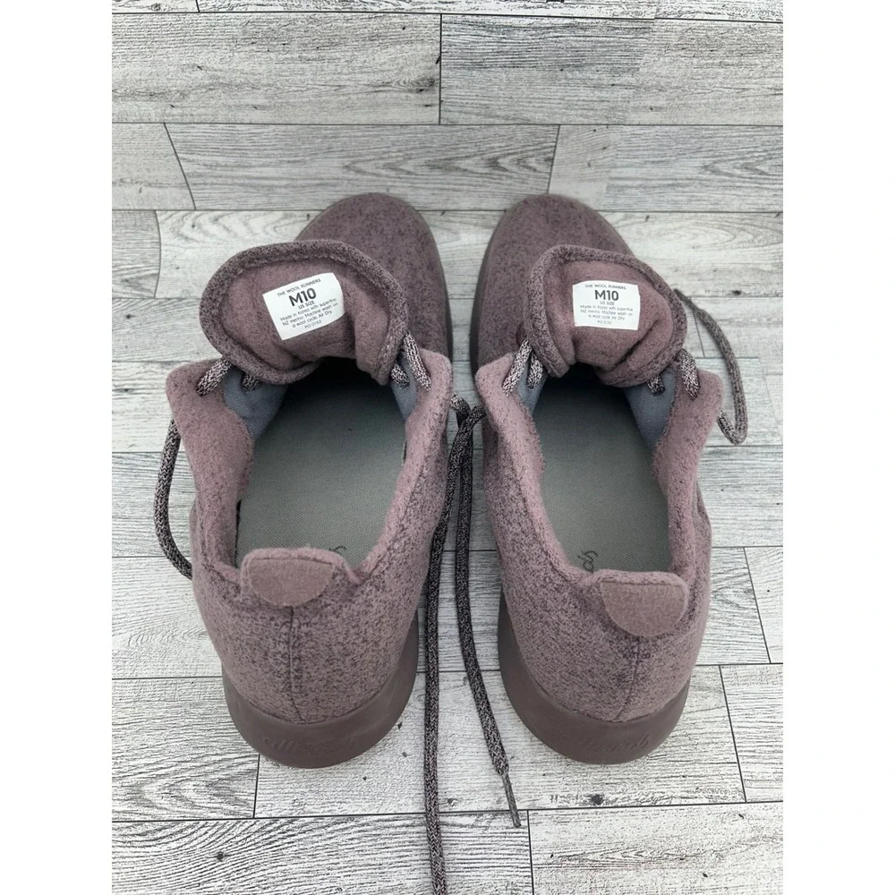 Allbirds Wool Runners Men Sz 10 Heathered Purple Merino Wool Sneakers PO 0152